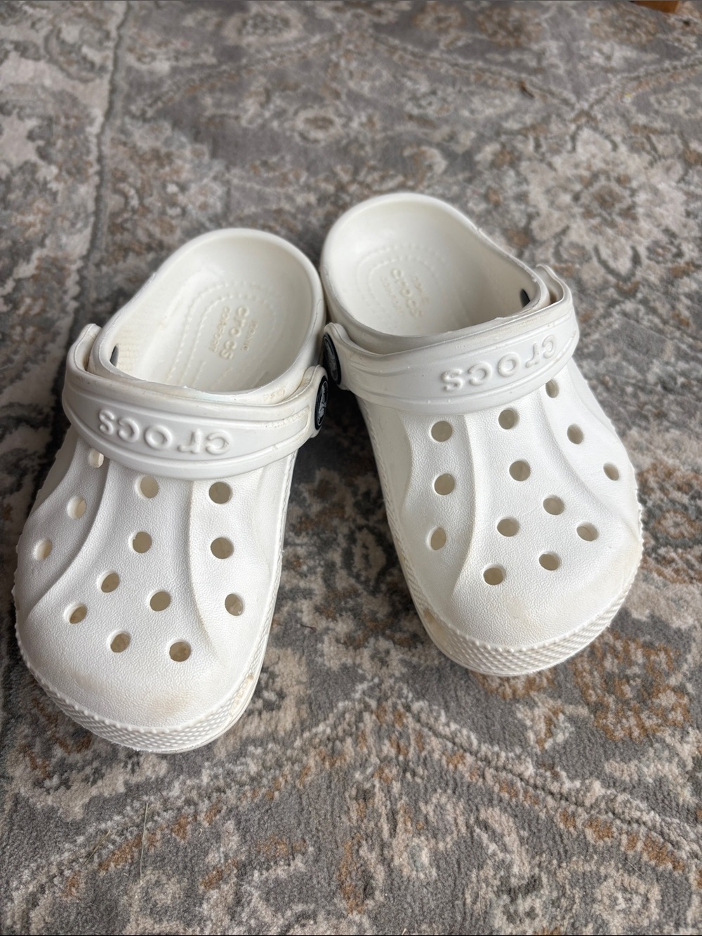 CROCS Kids White Classic Clog Sandals